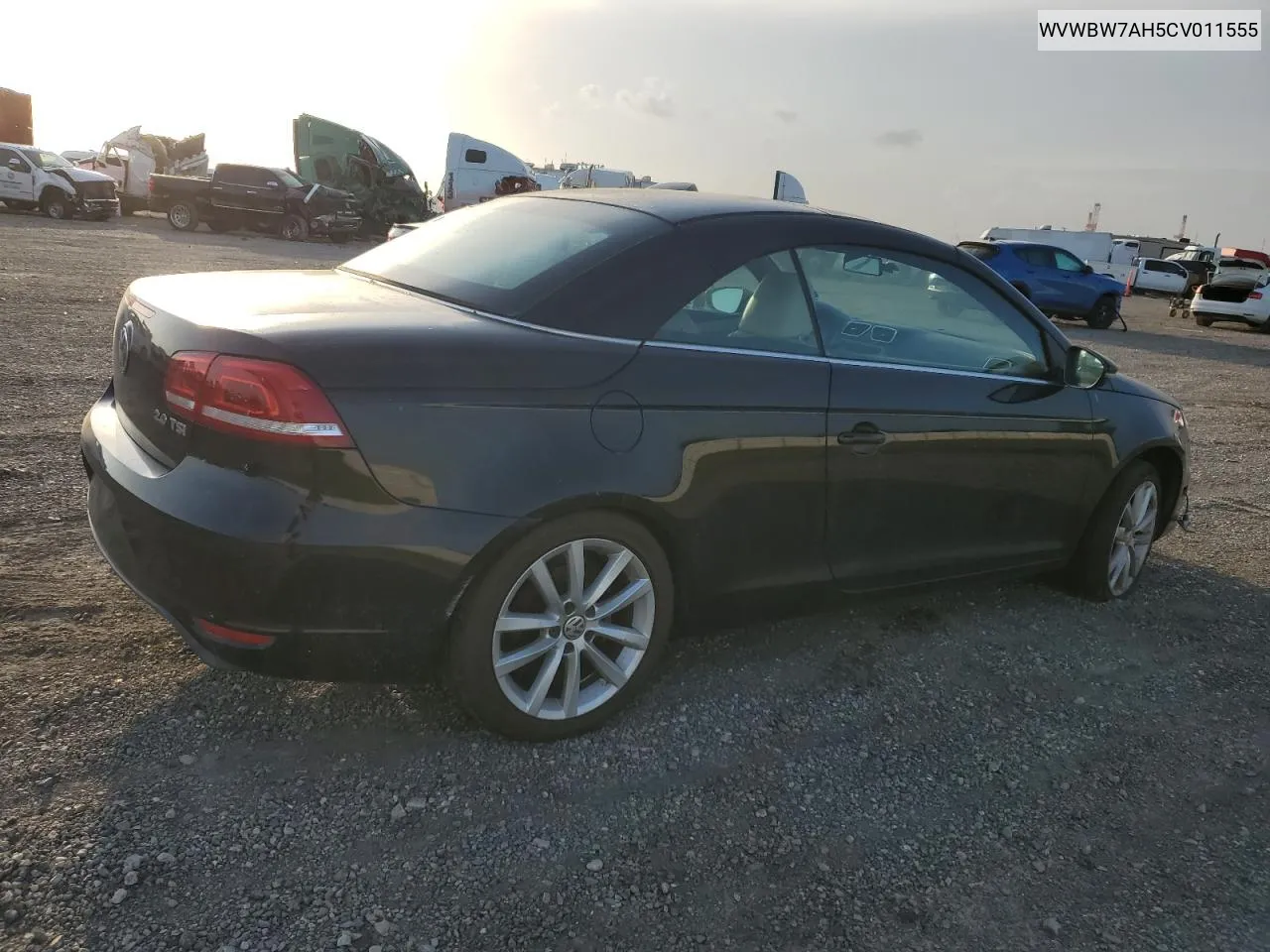 2012 Volkswagen Eos Komfort VIN: WVWBW7AH5CV011555 Lot: 61714314