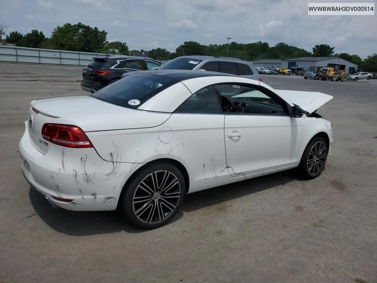 2013 Volkswagen Eos Komfort VIN: WVWBW8AH3DV000514 Lot: 62309954