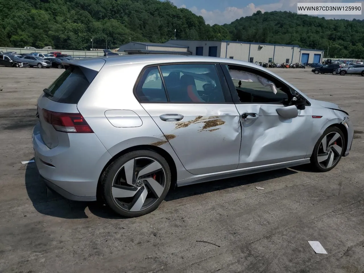 2022 Volkswagen Gti Se VIN: WVWN87CD3NW125990 Lot: 59822194