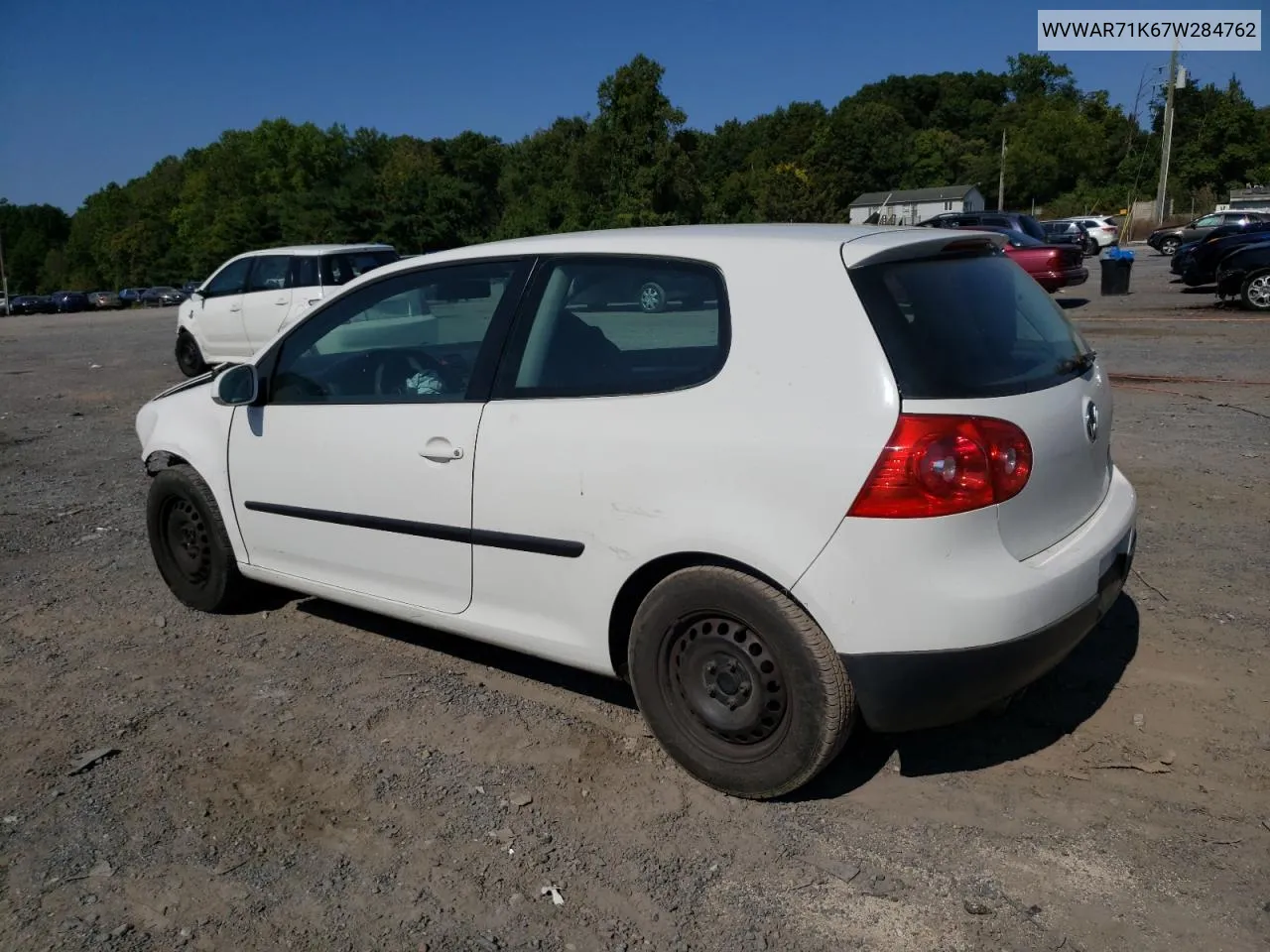 2007 Volkswagen Rabbit VIN: WVWAR71K67W284762 Lot: 70389524