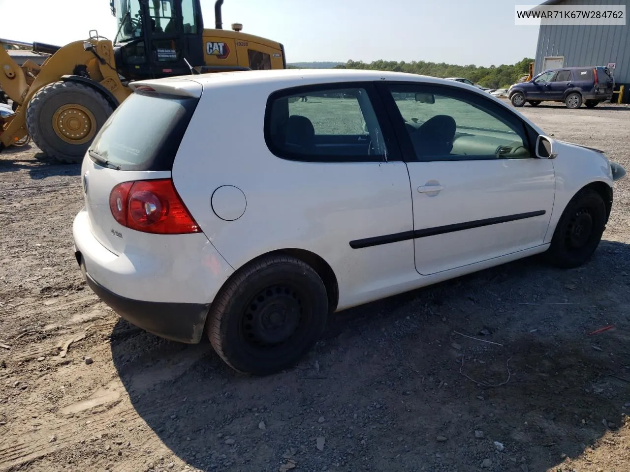 2007 Volkswagen Rabbit VIN: WVWAR71K67W284762 Lot: 70389524