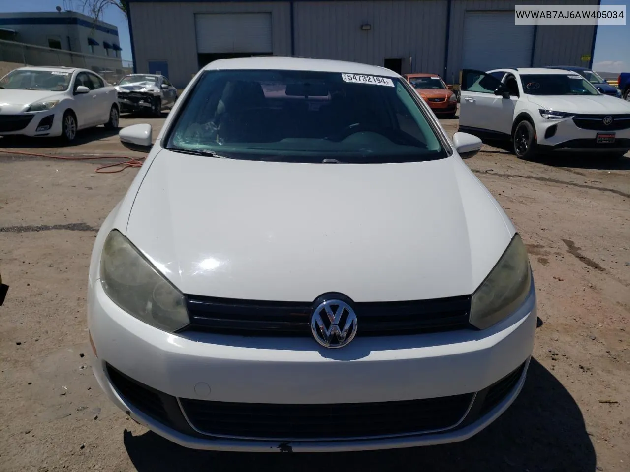 WVWAB7AJ6AW405034 2010 Volkswagen Golf