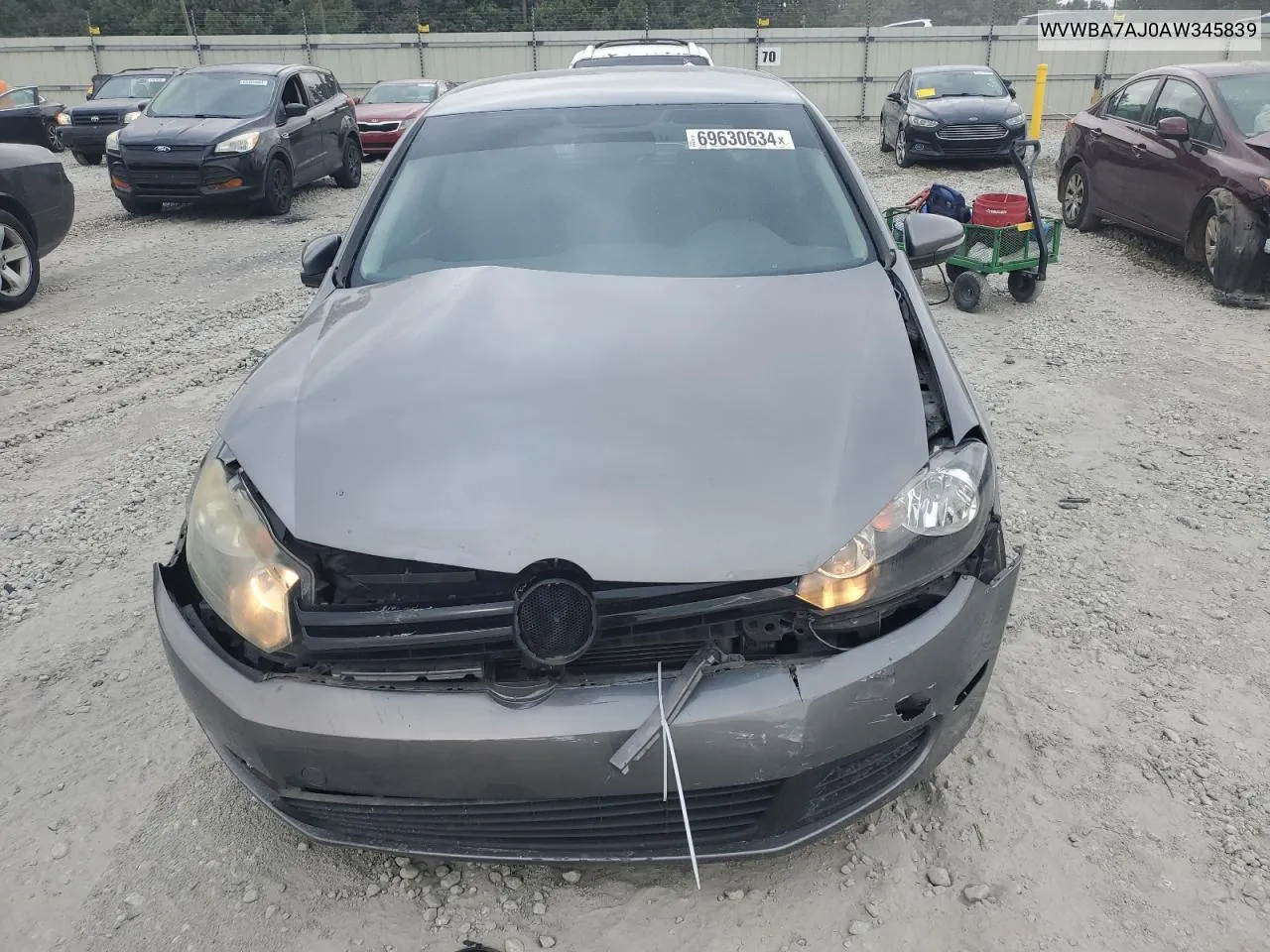 2010 Volkswagen Golf VIN: WVWBA7AJ0AW345839 Lot: 69630634