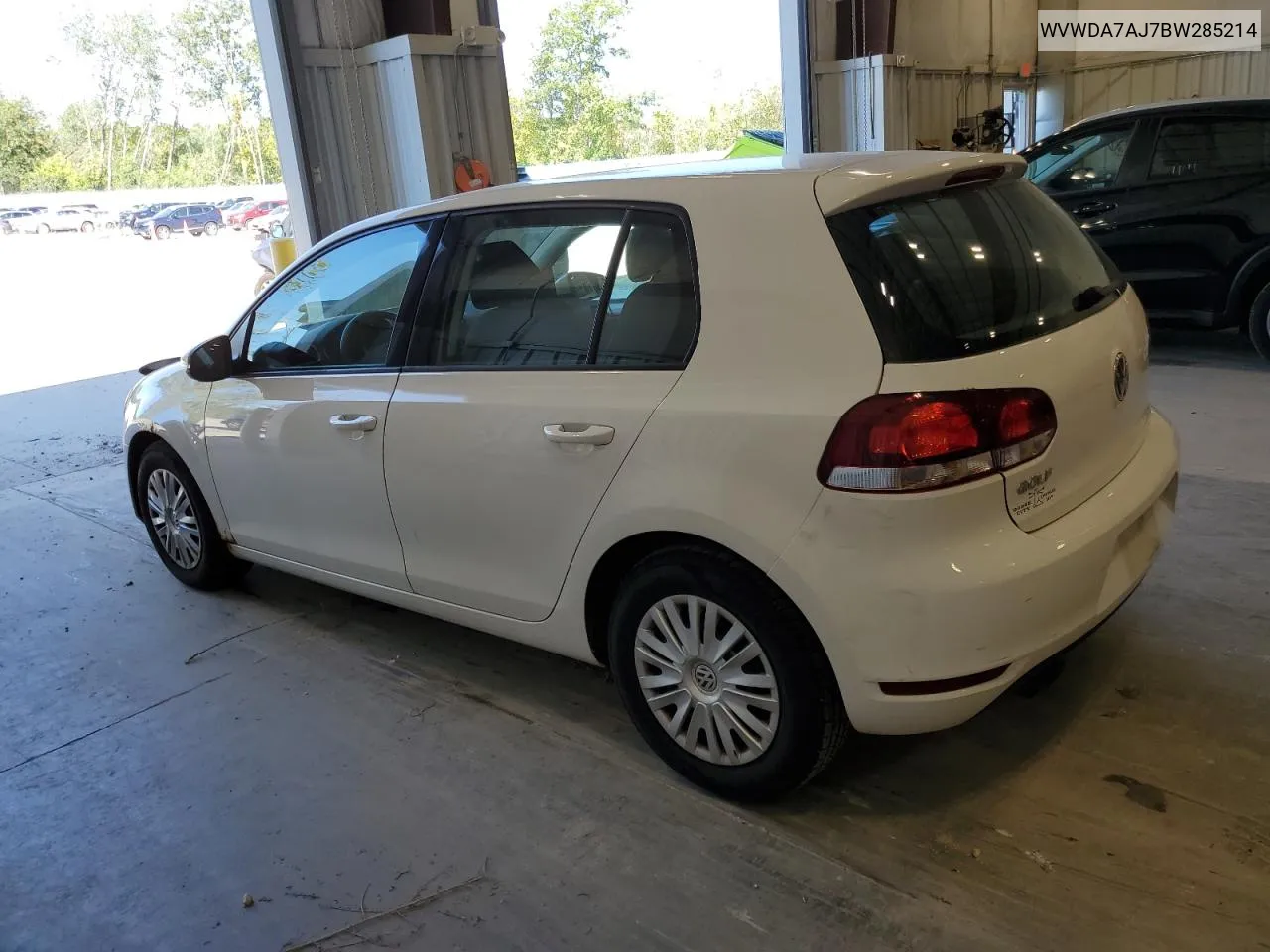 WVWDA7AJ7BW285214 2011 Volkswagen Golf