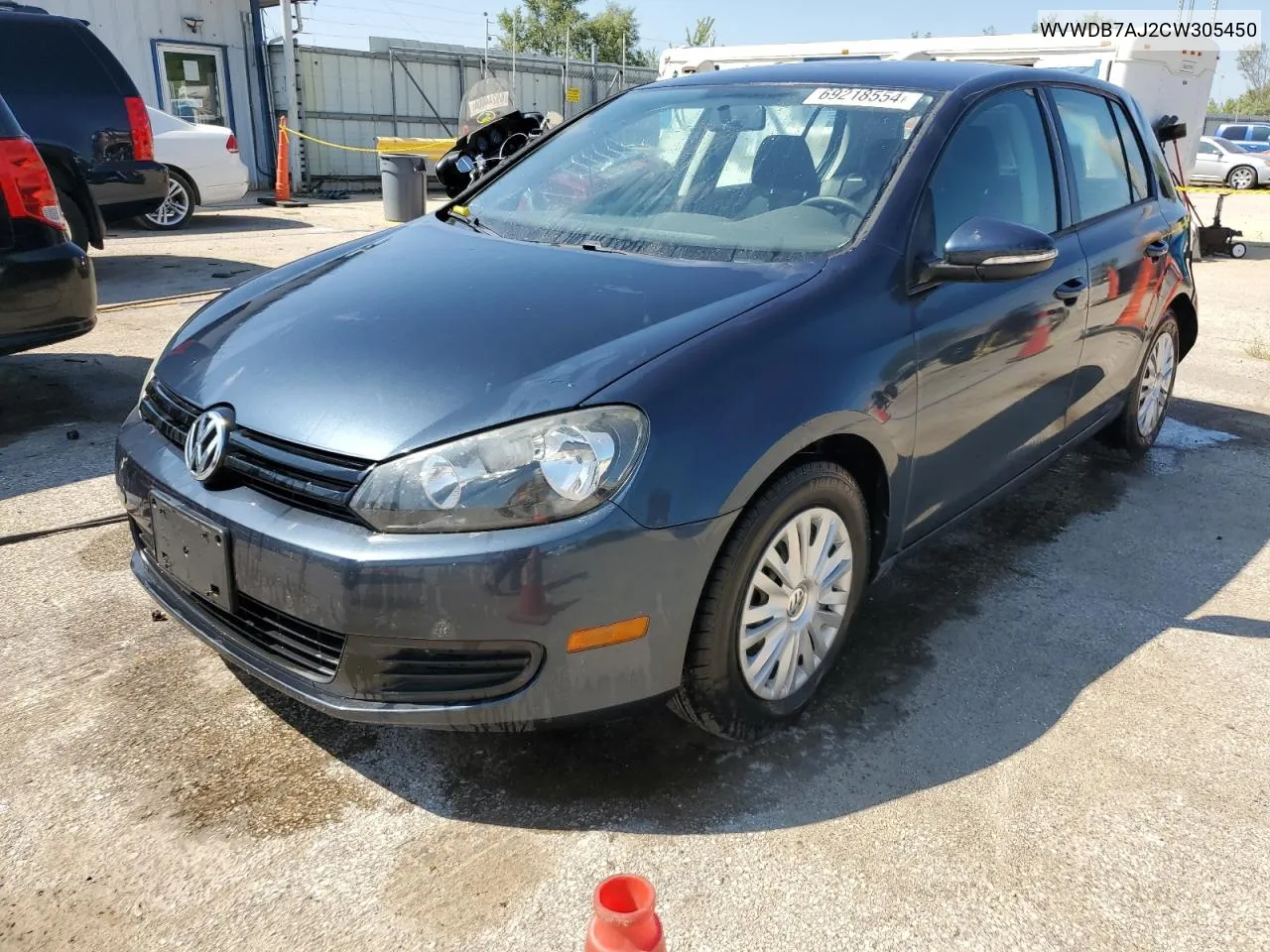 2012 Volkswagen Golf VIN: WVWDB7AJ2CW305450 Lot: 69218554