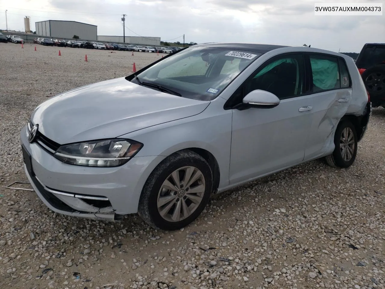 2021 Volkswagen Golf VIN: 3VWG57AUXMM004373 Lot: 70229614