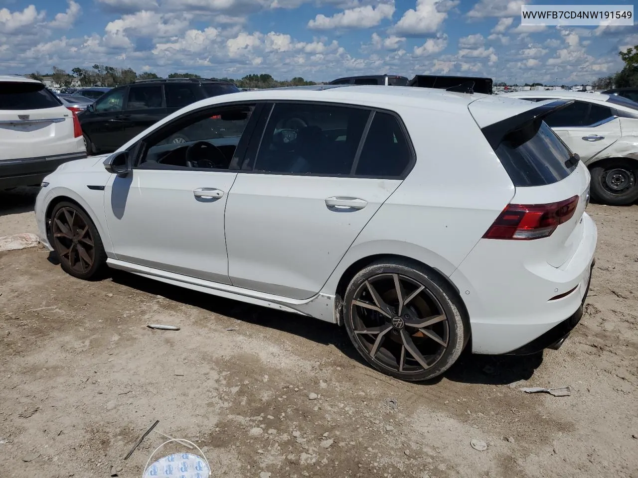 WVWFB7CD4NW191549 2022 Volkswagen Golf R