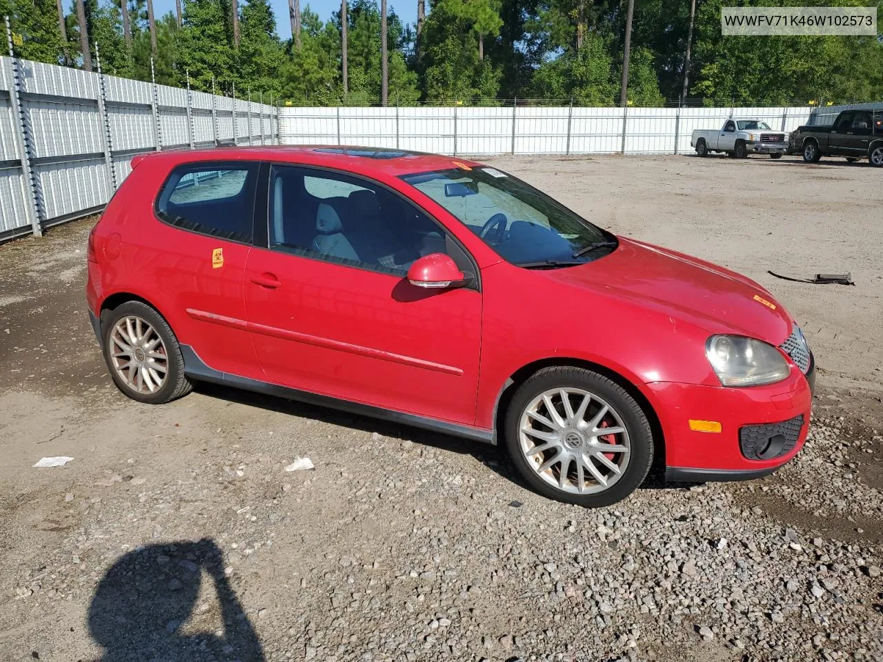 2006 Volkswagen New Gti VIN: WVWFV71K46W102573 Lot: 68084004