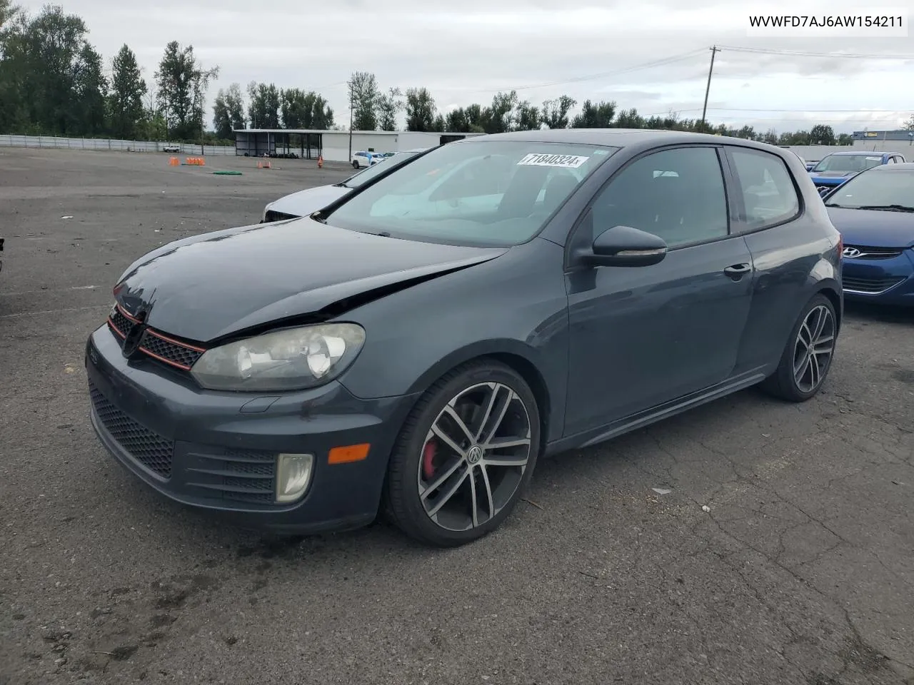 2010 Volkswagen Gti VIN: WVWFD7AJ6AW154211 Lot: 71840324