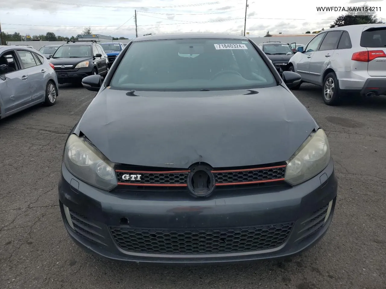 2010 Volkswagen Gti VIN: WVWFD7AJ6AW154211 Lot: 71840324