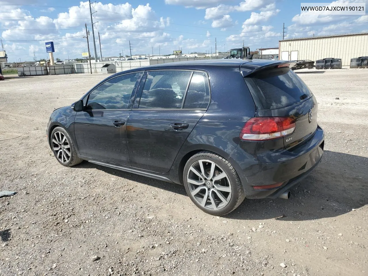 2012 Volkswagen Gti VIN: WVWGD7AJXCW190121 Lot: 71375054