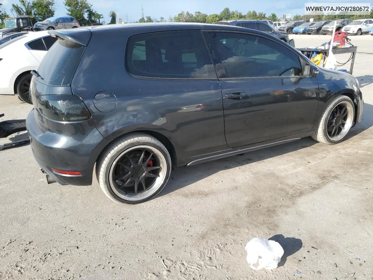 2012 Volkswagen Gti VIN: WVWEV7AJ9CW280672 Lot: 71836484