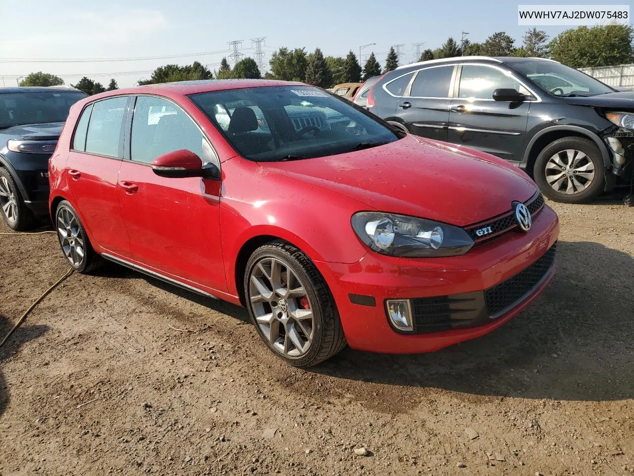 2013 Volkswagen Gti VIN: WVWHV7AJ2DW075483 Lot: 70535724