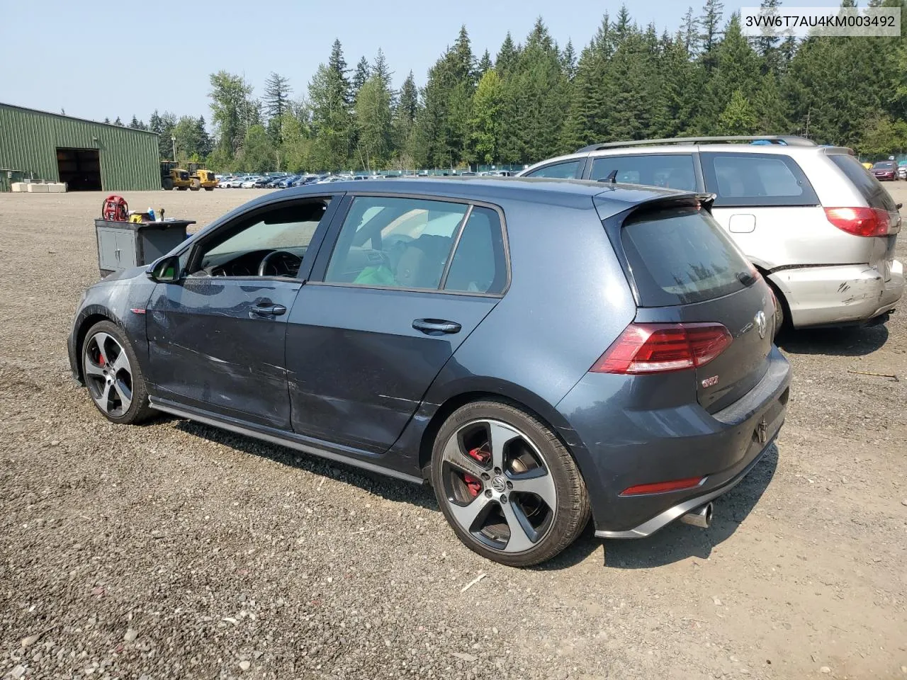 3VW6T7AU4KM003492 2019 Volkswagen Gti S