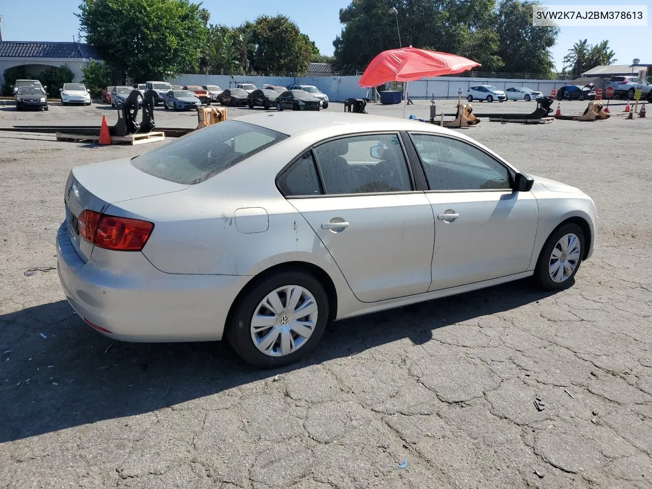 2011 Volkswagen Jetta Base VIN: 3VW2K7AJ2BM378613 Lot: 62663554