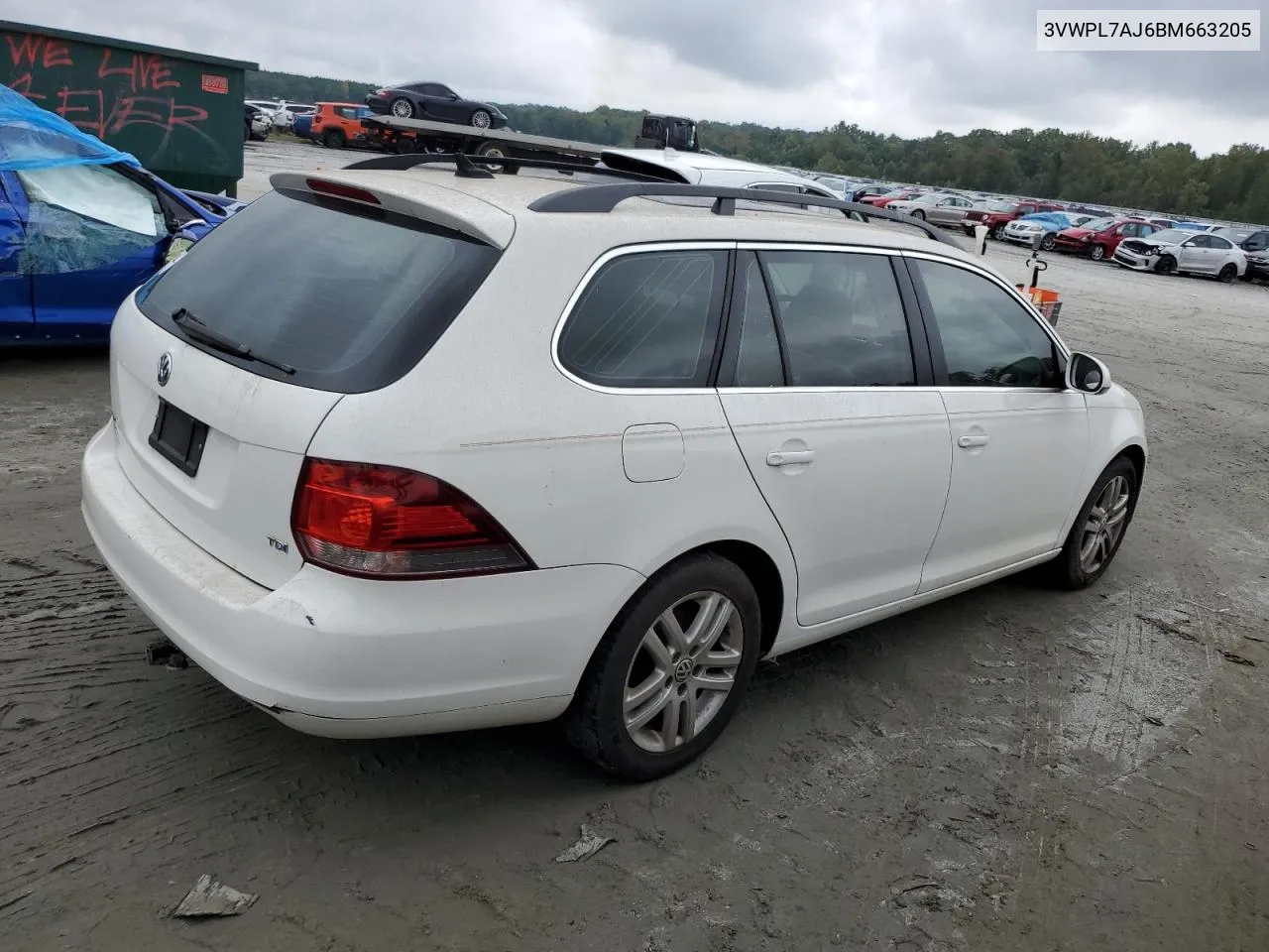 2011 Volkswagen Jetta Tdi VIN: 3VWPL7AJ6BM663205 Lot: 71875234