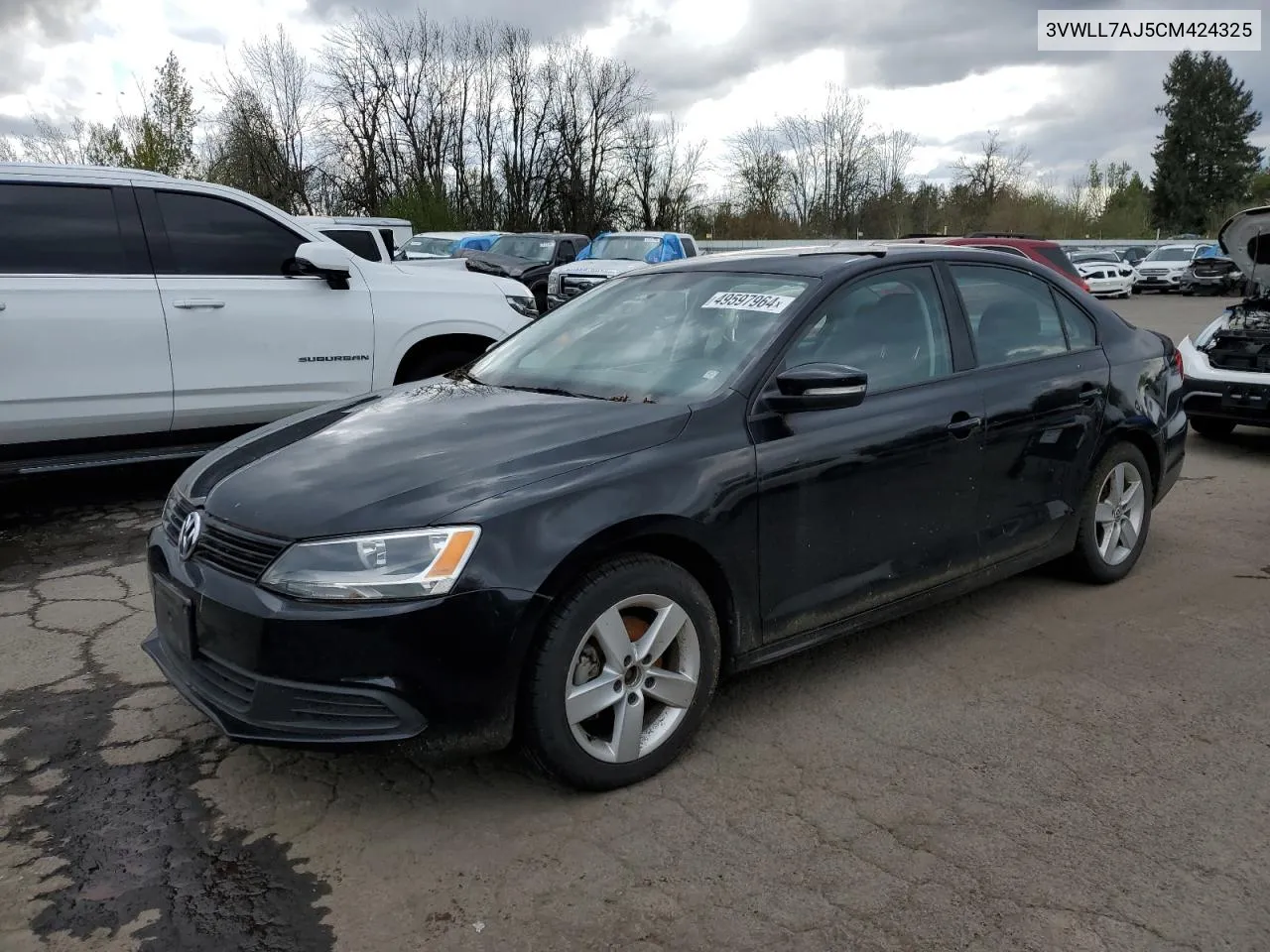 2012 Volkswagen Jetta Tdi VIN: 3VWLL7AJ5CM424325 Lot: 49597964