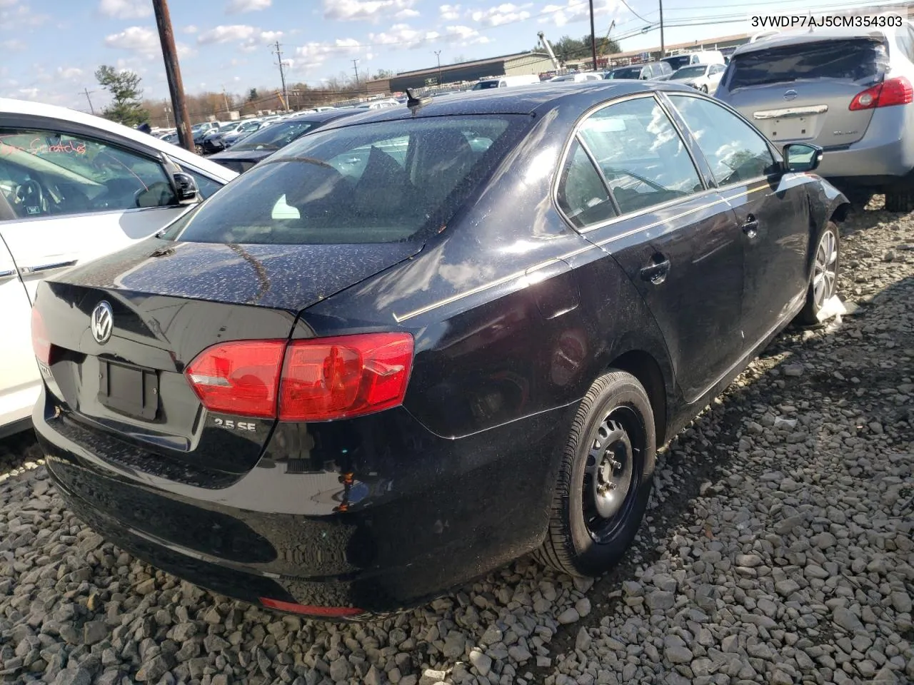 2012 Volkswagen Jetta Se VIN: 3VWDP7AJ5CM354303 Lot: 65662161