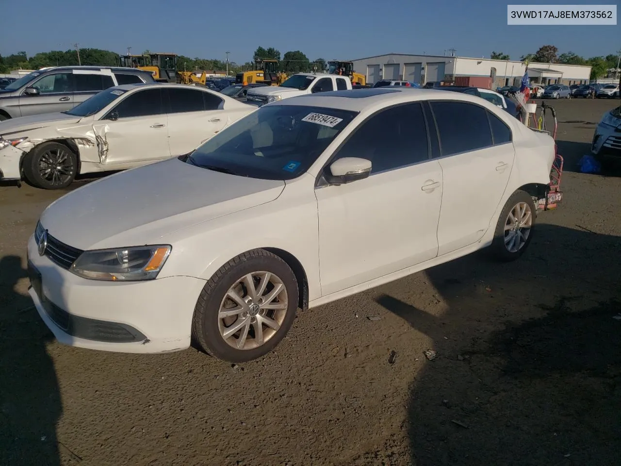 2014 Volkswagen Jetta Se VIN: 3VWD17AJ8EM373562 Lot: 68519474