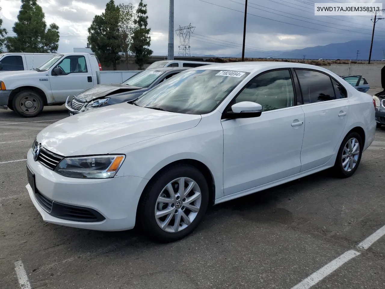 2014 Volkswagen Jetta Se VIN: 3VWD17AJ0EM358313 Lot: 71824694