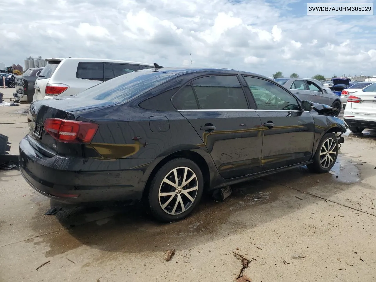 2017 Volkswagen Jetta Se VIN: 3VWDB7AJ0HM305029 Lot: 60811254