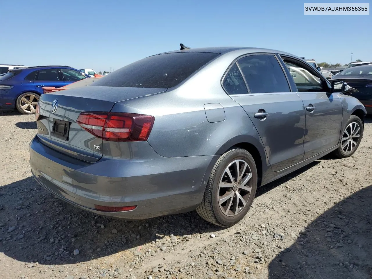 2017 Volkswagen Jetta Se VIN: 3VWDB7AJXHM366355 Lot: 71478284