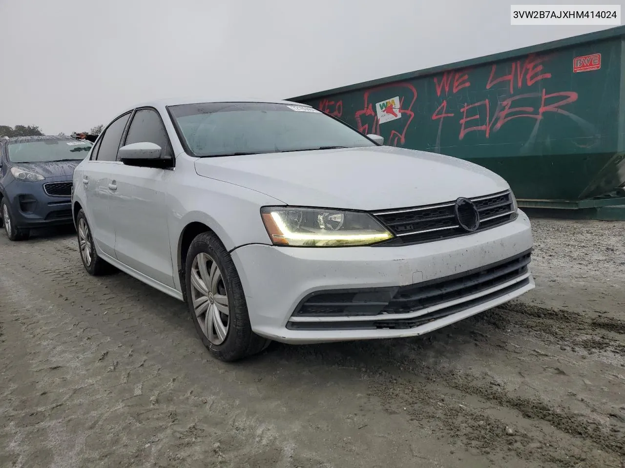 3VW2B7AJXHM414024 2017 Volkswagen Jetta S