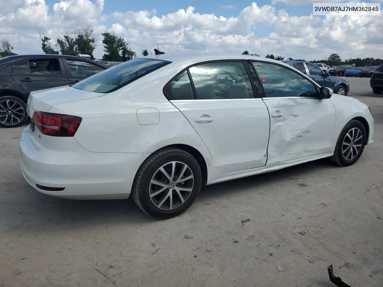 2017 Volkswagen Jetta Se VIN: 3VWDB7AJ7HM362845 Lot: 72417464