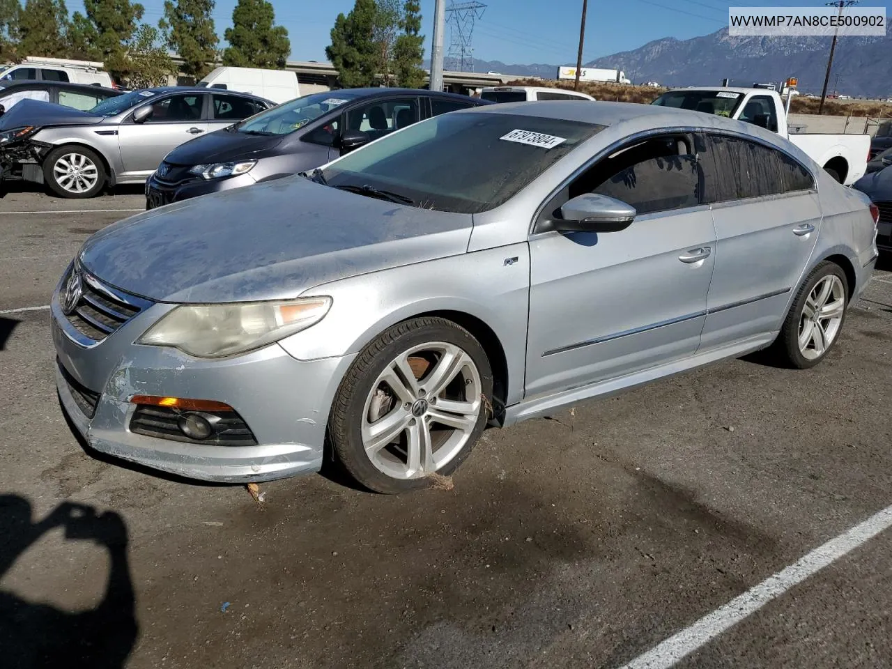 2012 Volkswagen Cc Sport VIN: WVWMP7AN8CE500902 Lot: 67973804