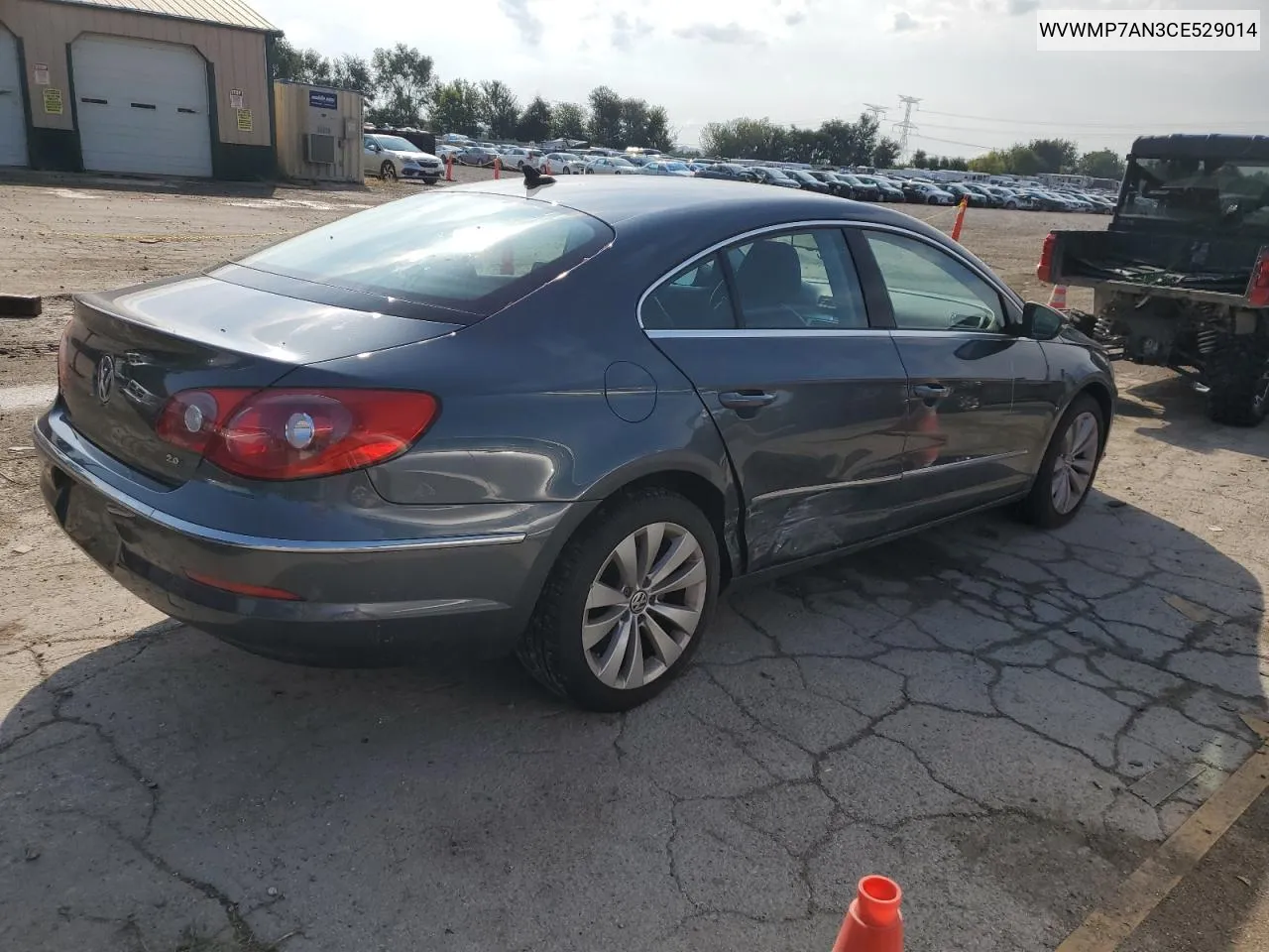 2012 Volkswagen Cc Sport VIN: WVWMP7AN3CE529014 Lot: 69583944