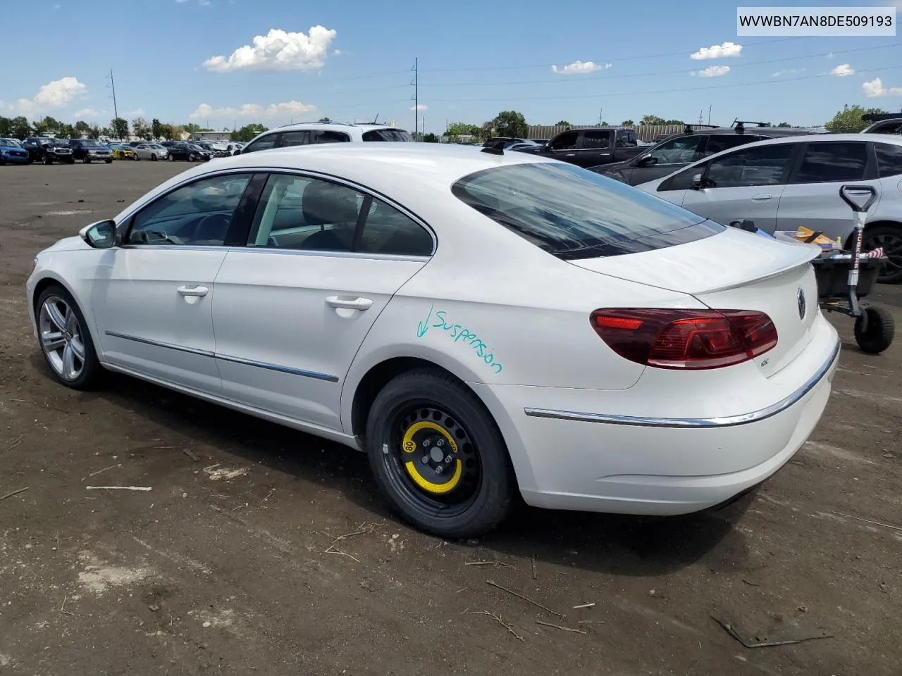 2013 Volkswagen Cc Sport VIN: WVWBN7AN8DE509193 Lot: 65256984