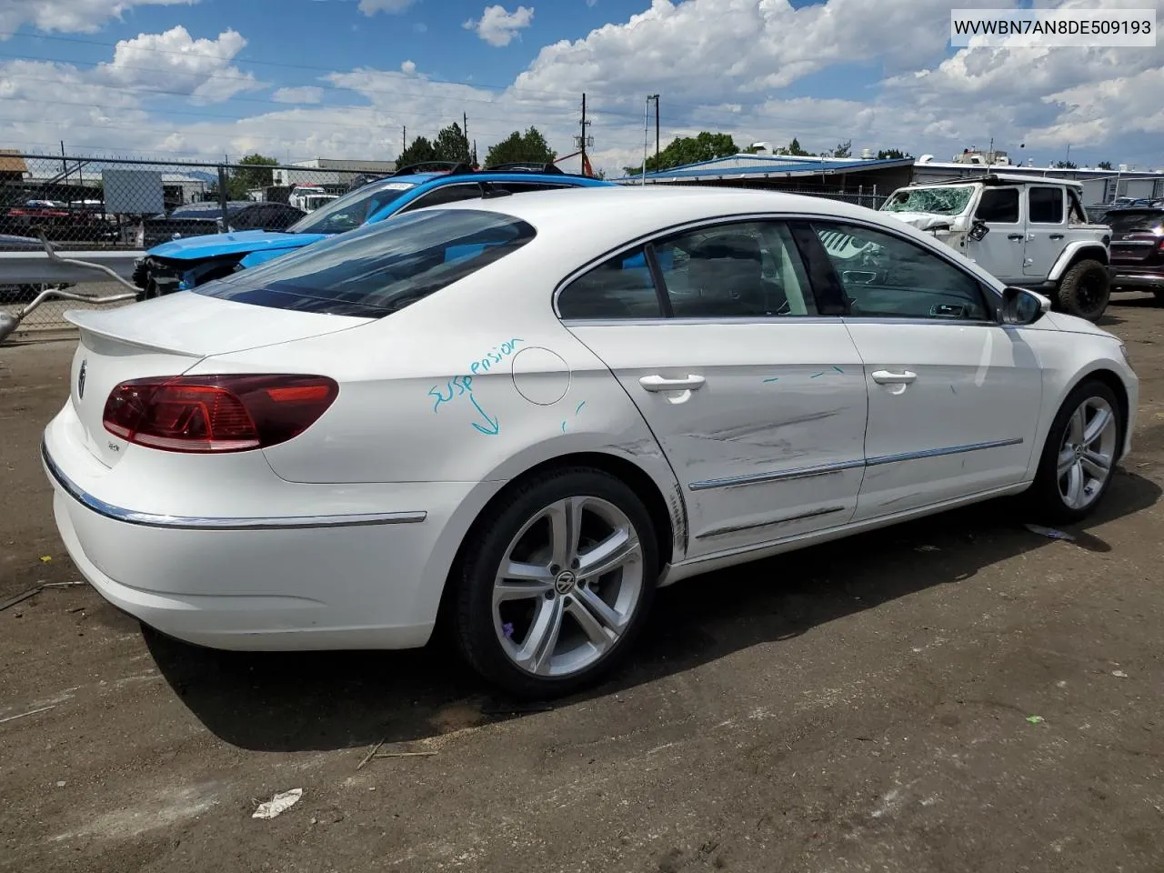 2013 Volkswagen Cc Sport VIN: WVWBN7AN8DE509193 Lot: 65256984