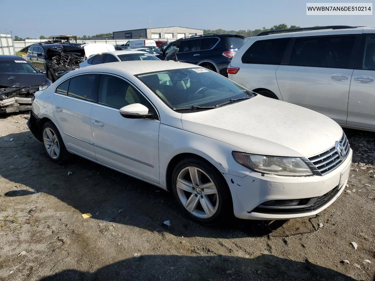 2013 Volkswagen Cc Sport VIN: WVWBN7AN6DE510214 Lot: 67293414