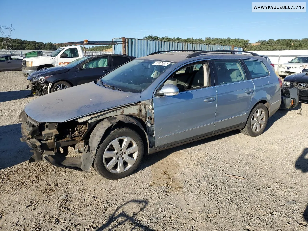 2008 Volkswagen Passat Wagon Turbo VIN: WVWYK93C98E073745 Lot: 61324414