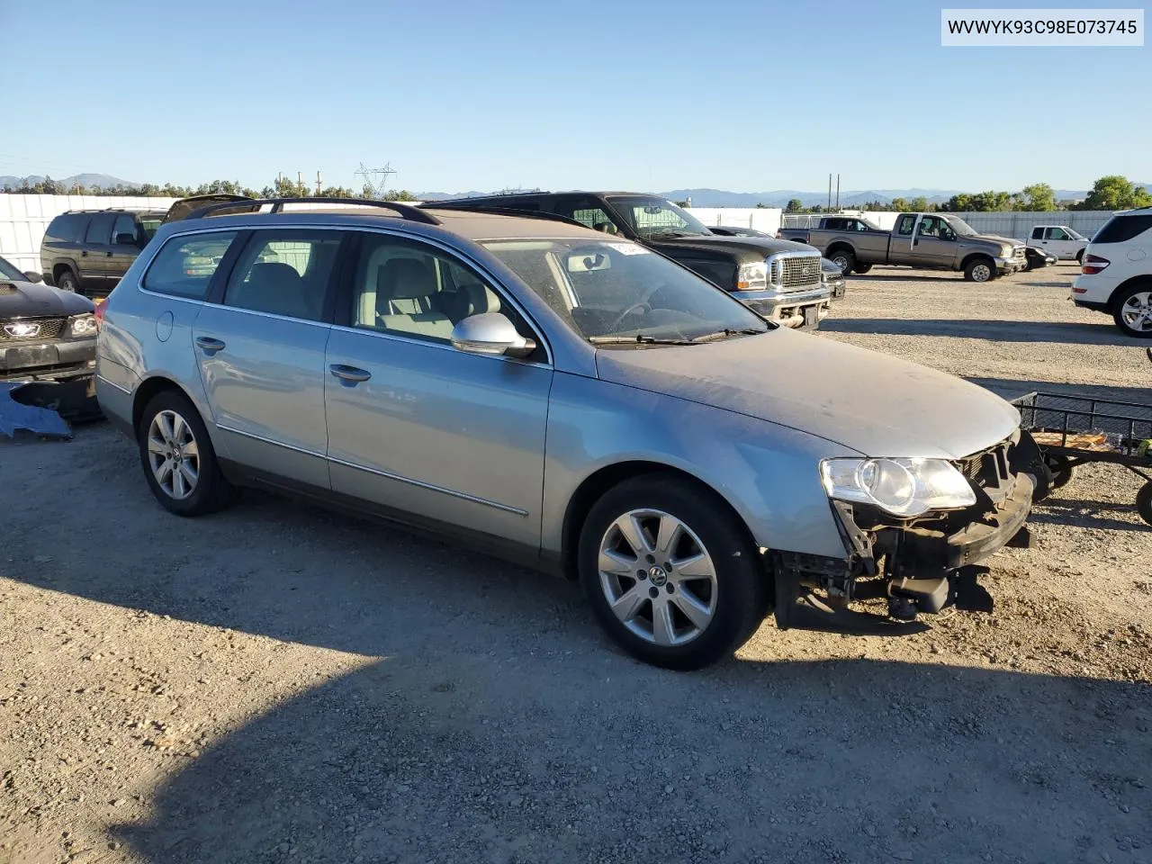 2008 Volkswagen Passat Wagon Turbo VIN: WVWYK93C98E073745 Lot: 61324414