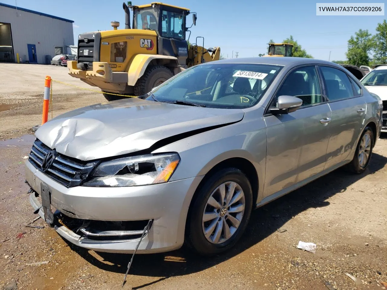 1VWAH7A37CC059206 2012 Volkswagen Passat S