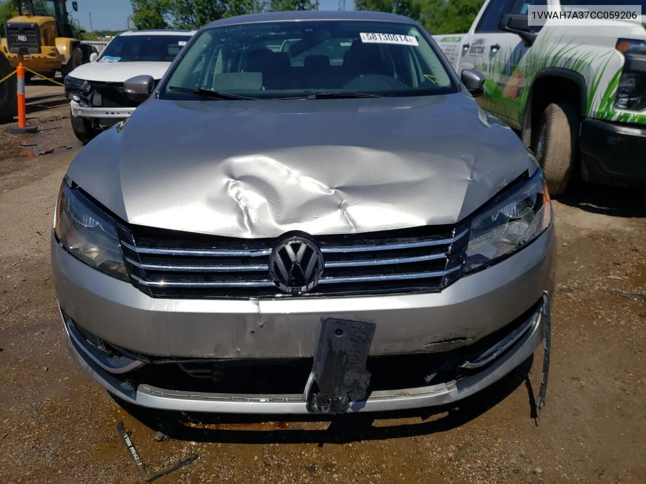 2012 Volkswagen Passat S VIN: 1VWAH7A37CC059206 Lot: 58130014