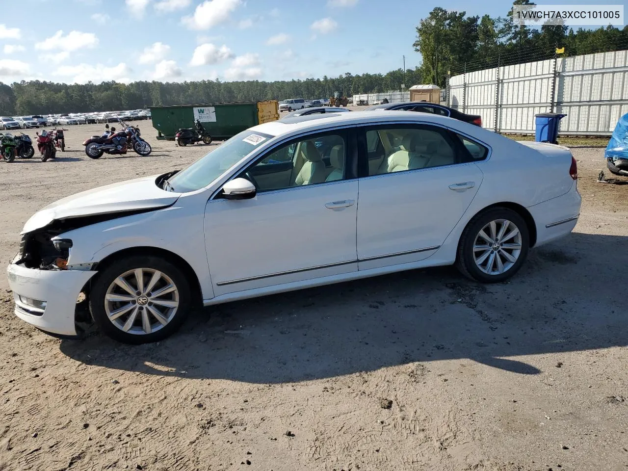 2012 Volkswagen Passat Sel VIN: 1VWCH7A3XCC101005 Lot: 68832254