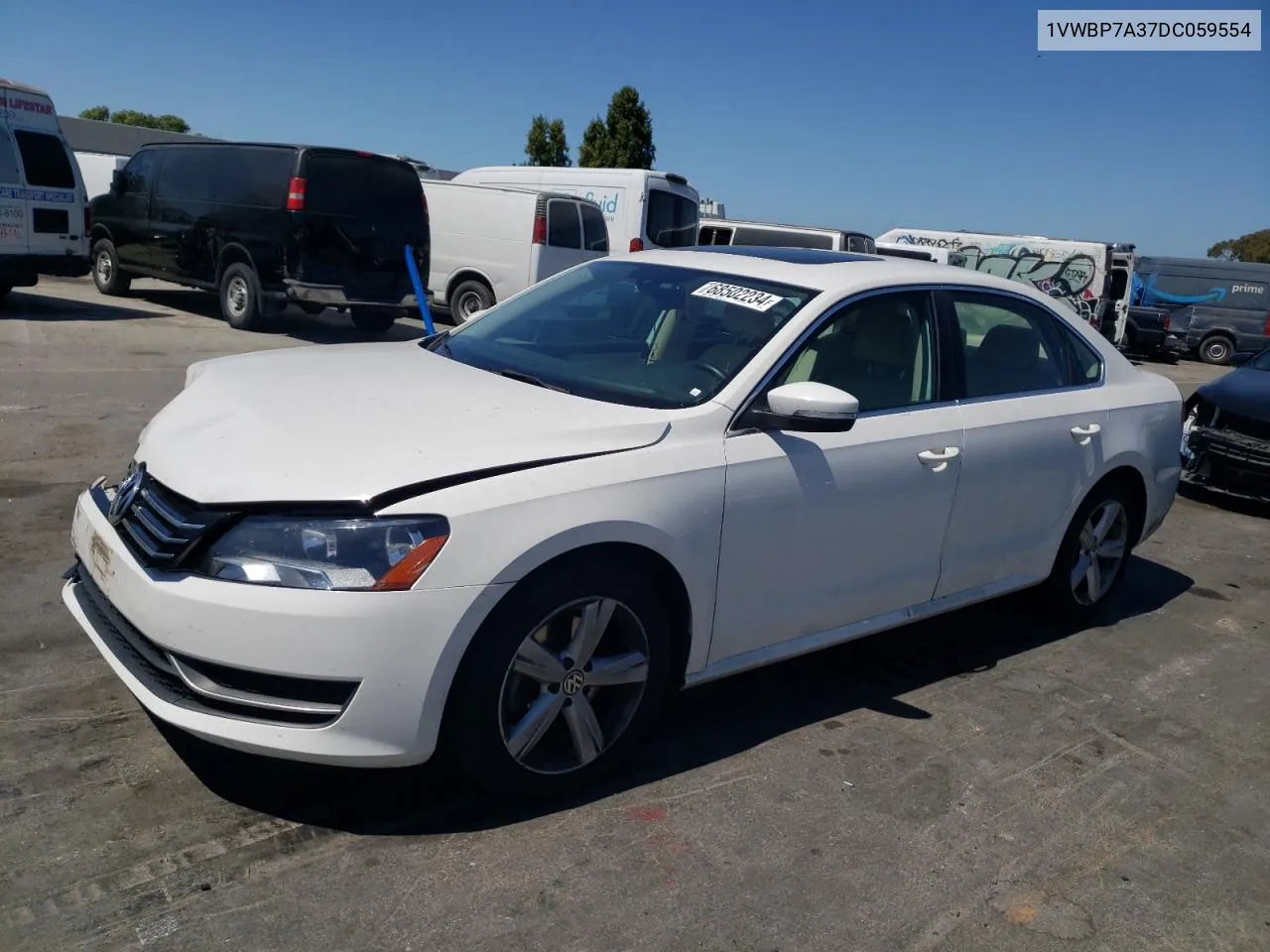 1VWBP7A37DC059554 2013 Volkswagen Passat Se