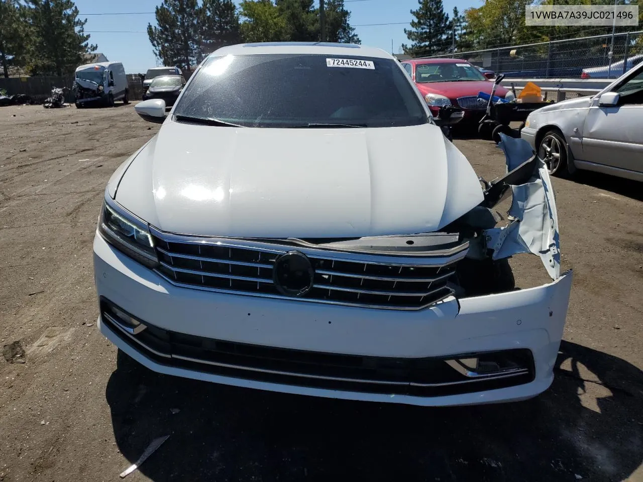 2018 Volkswagen Passat Se VIN: 1VWBA7A39JC021496 Lot: 72445244