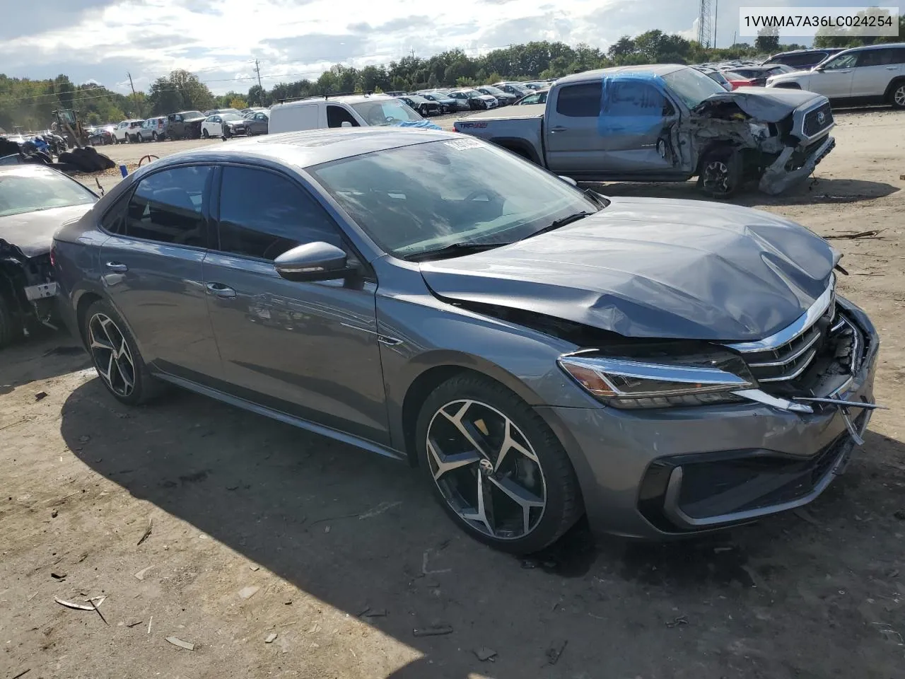 2020 Volkswagen Passat R-Line VIN: 1VWMA7A36LC024254 Lot: 72011474