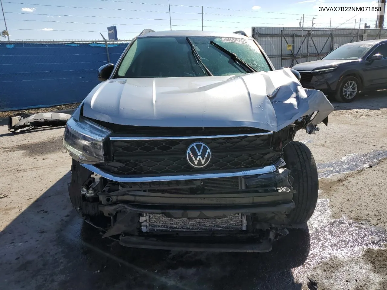 2022 Volkswagen Taos S VIN: 3VVAX7B22NM071858 Lot: 71552884