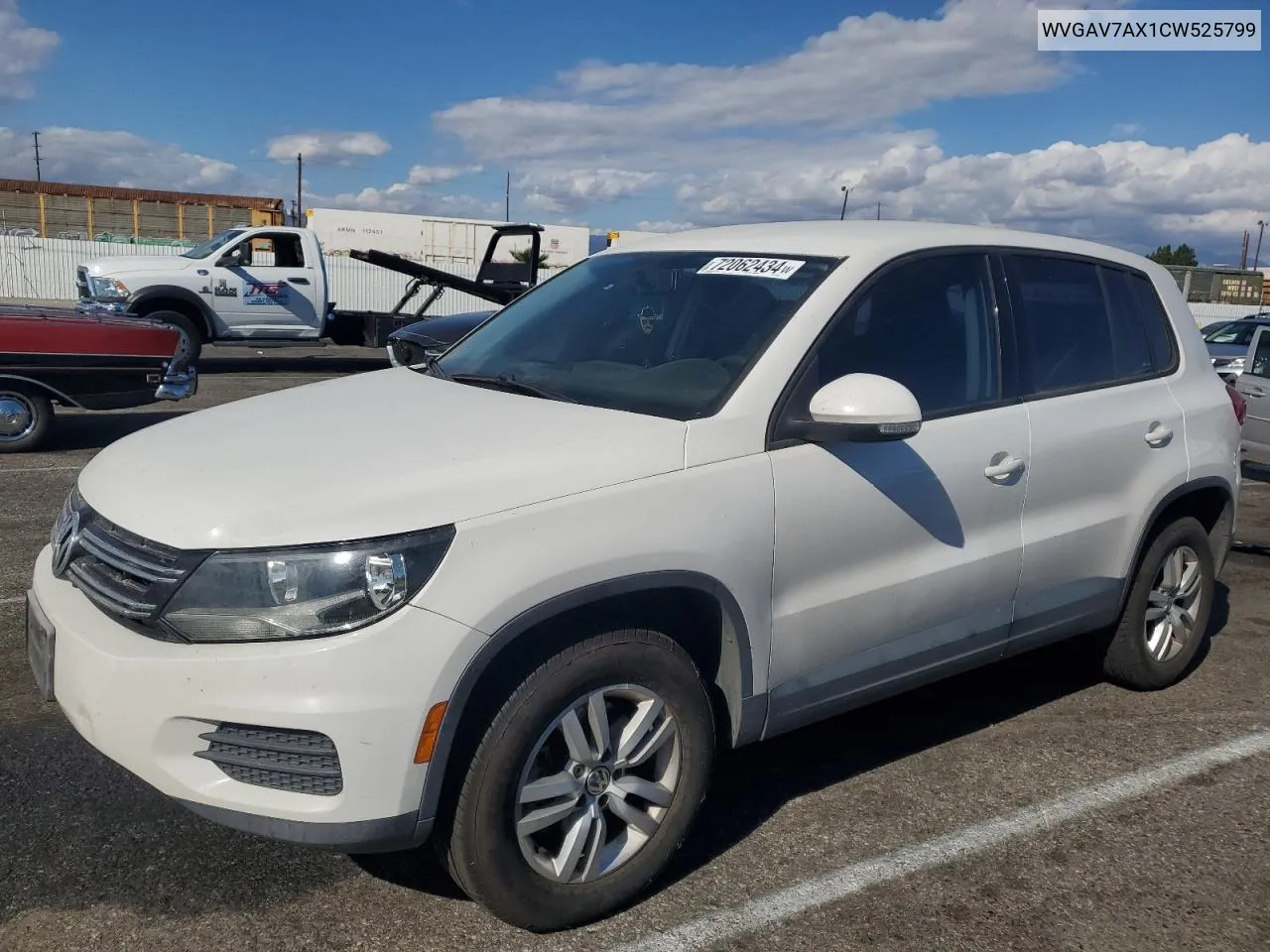 WVGAV7AX1CW525799 2012 Volkswagen Tiguan S