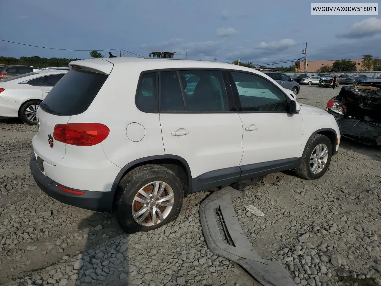 2013 Volkswagen Tiguan S VIN: WVGBV7AX0DW518011 Lot: 71582084