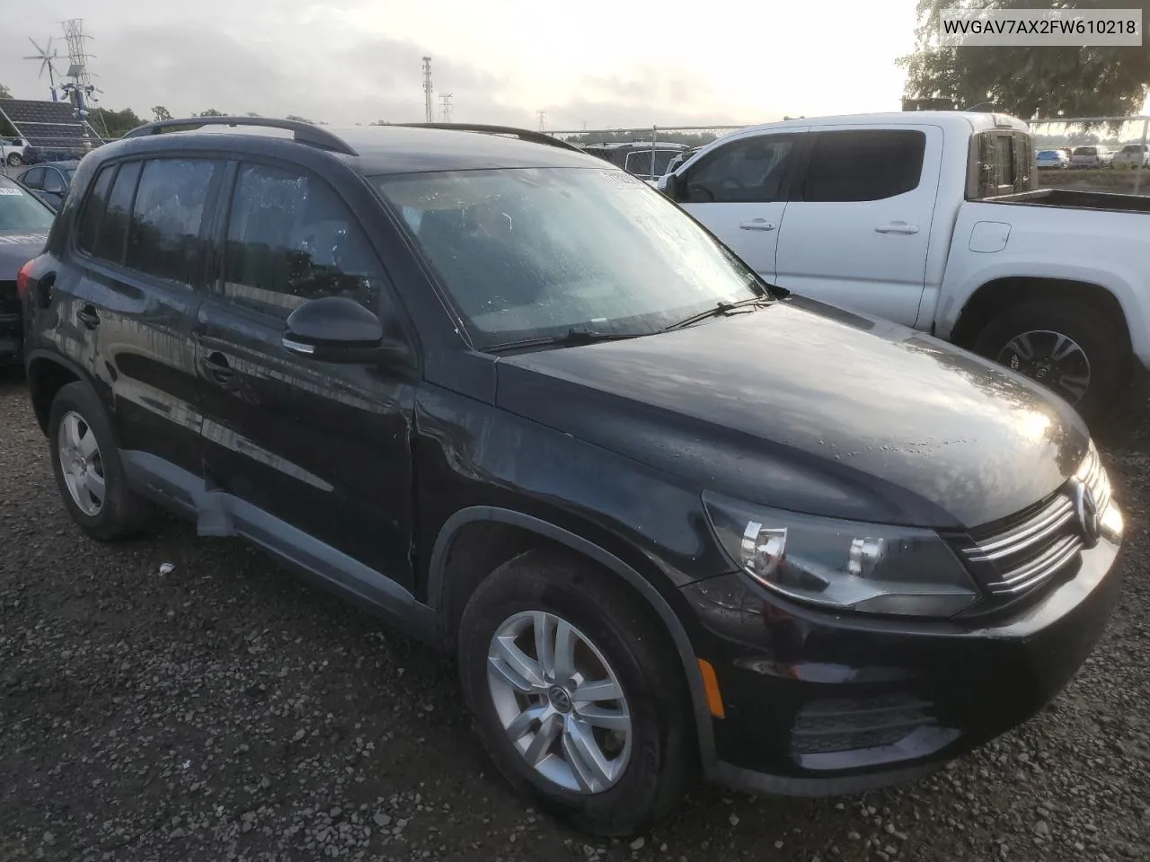 2015 Volkswagen Tiguan S VIN: WVGAV7AX2FW610218 Lot: 71322984