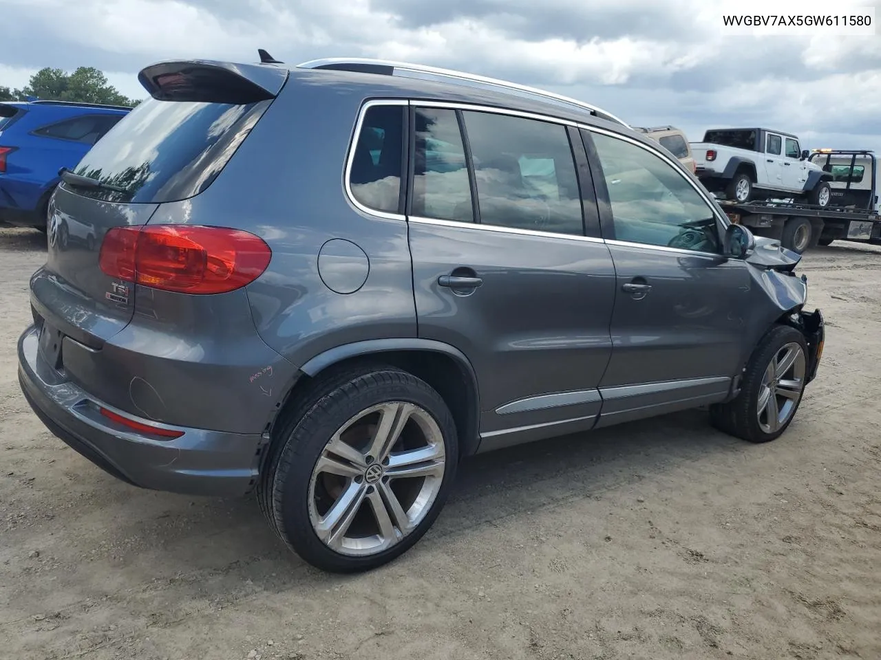 WVGBV7AX5GW611580 2016 Volkswagen Tiguan S