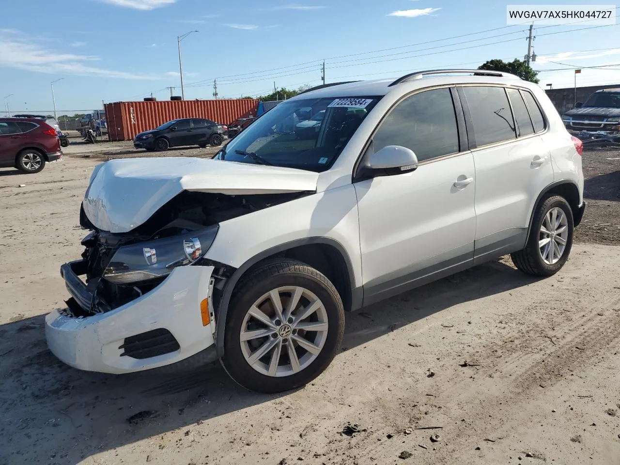 2017 Volkswagen Tiguan S VIN: WVGAV7AX5HK044727 Lot: 72229584