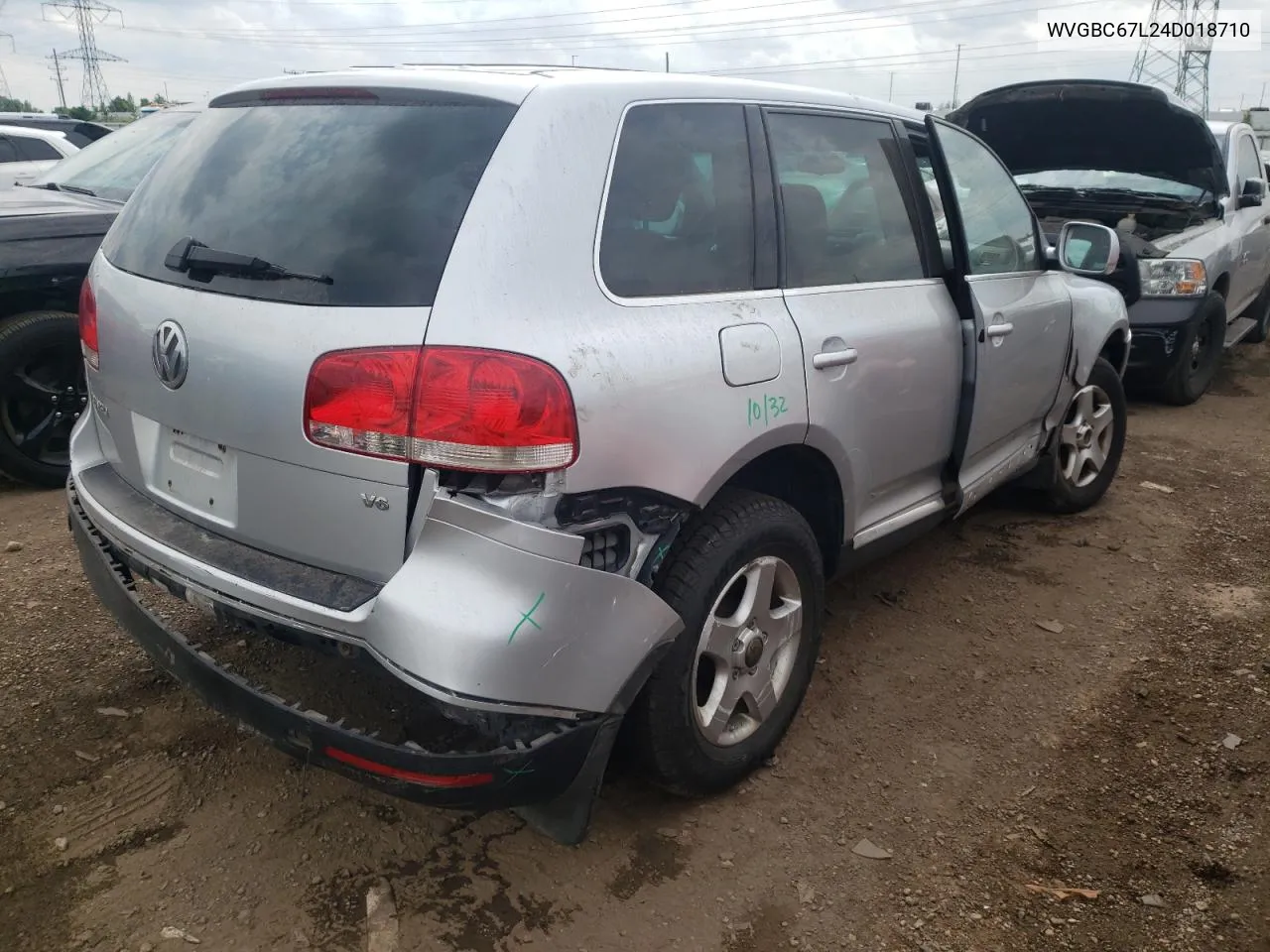 2004 Volkswagen Touareg 3.2 VIN: WVGBC67L24D018710 Lot: 54801034