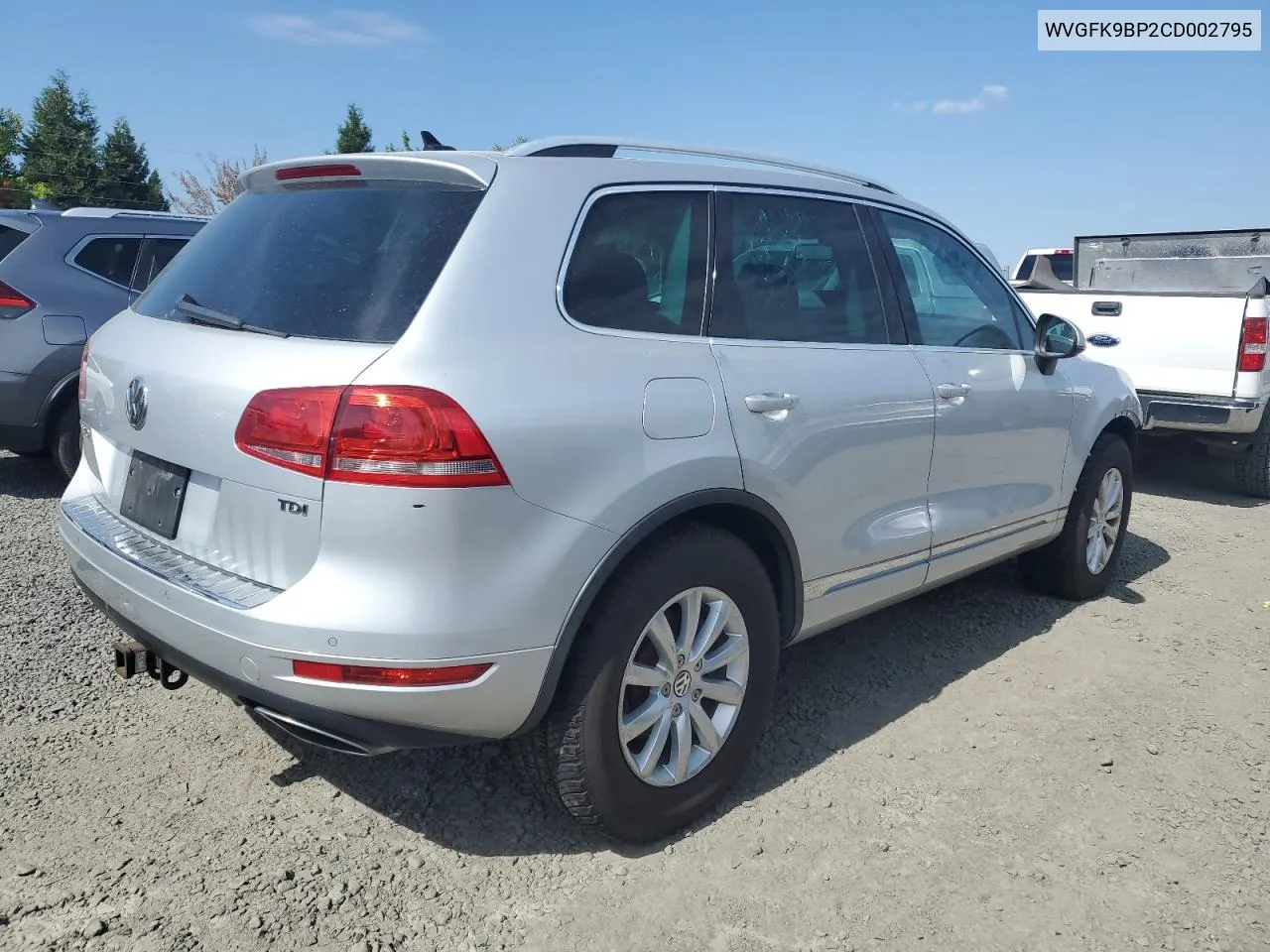 2012 Volkswagen Touareg V6 Tdi VIN: WVGFK9BP2CD002795 Lot: 71414534