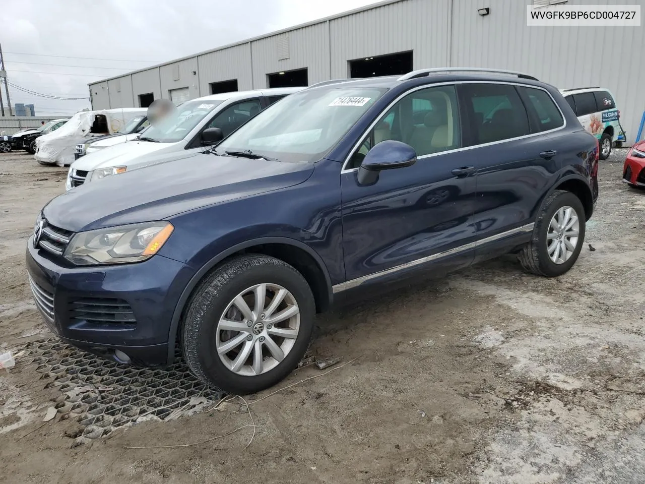 2012 Volkswagen Touareg V6 Tdi VIN: WVGFK9BP6CD004727 Lot: 71476444